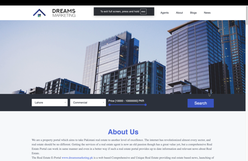 Dreams Marketing — Connecting Property Discovery, Project Information, and Buyer Enquiries screenshot