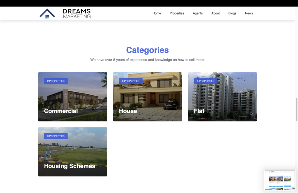 Dreams Marketing — Connecting Property Discovery, Project Information, and Buyer Enquiries screenshot